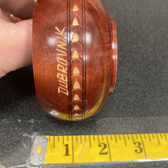 Vintage Small Round Wooden Lidded Bowl inscribed Dubrovnik - Salt Cellar, Spices - Picture 12 of 12